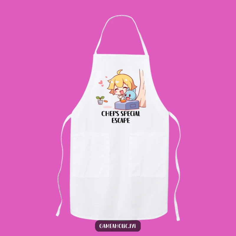 Funny Apron: Giggling Cook Chasing Game Mischief, Kitchen Funny Gift