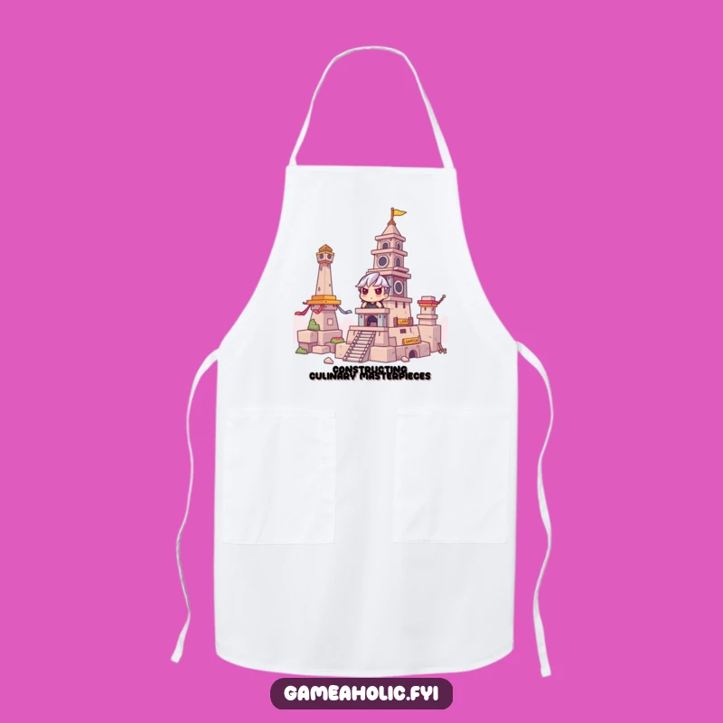Funny Gamer Apron: Intense Concentration Building - Cook & Game in Style Gift