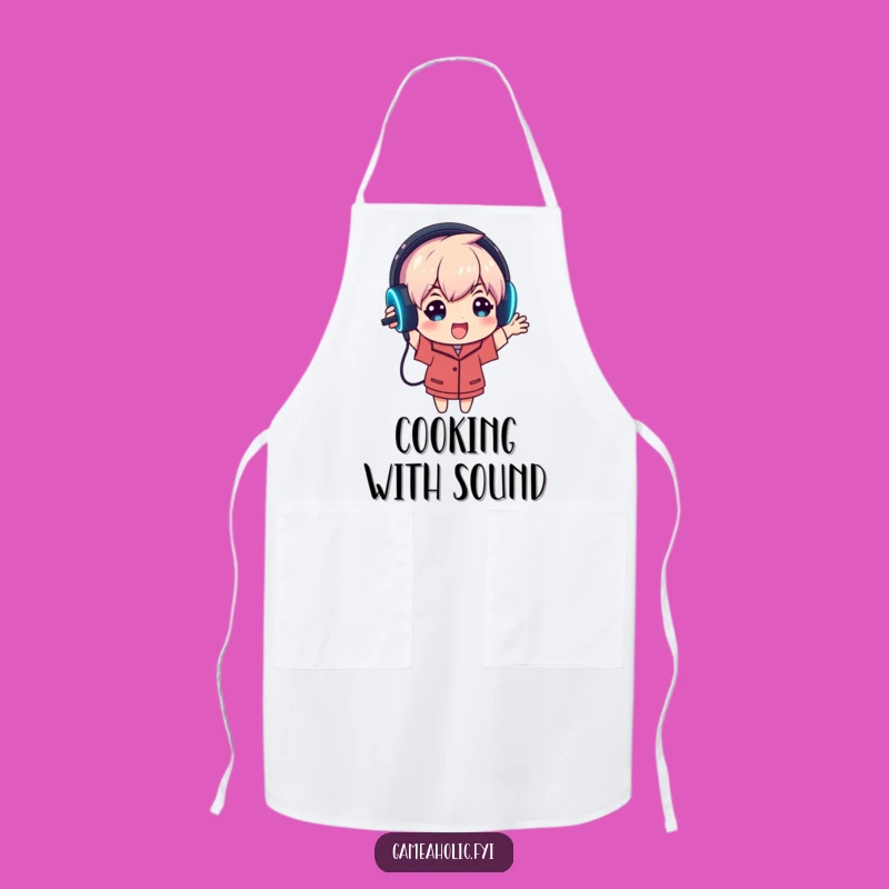 Funny Gamer Headset Apron: Cook & Listen with Enthusiasm!