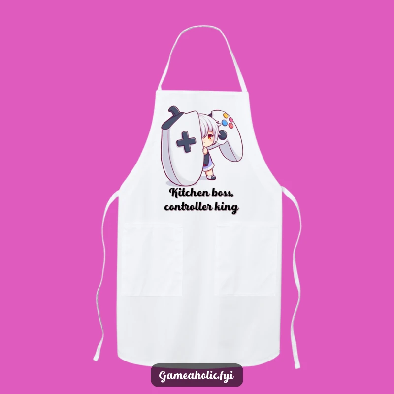 Funny Gamer Apron: Hiding Controller for Playful Kitchen Adventures