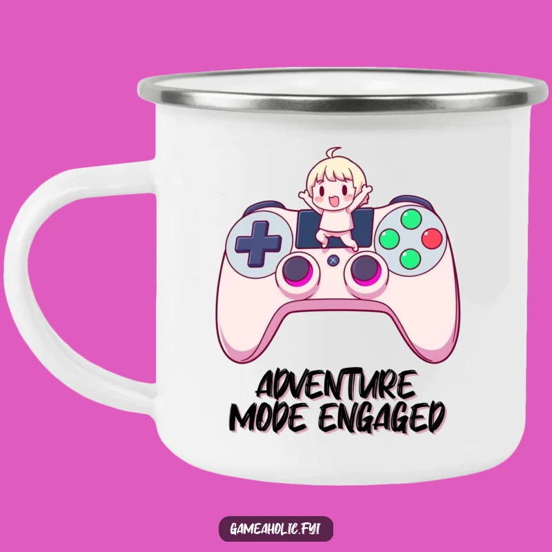 Funny Gamer Camping Mug: Victory Brew for Outdoor Adventures