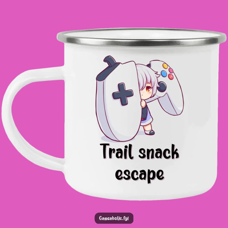 Funny Gamer Camping Mug: Hiding Controller for Outdoor Adventures