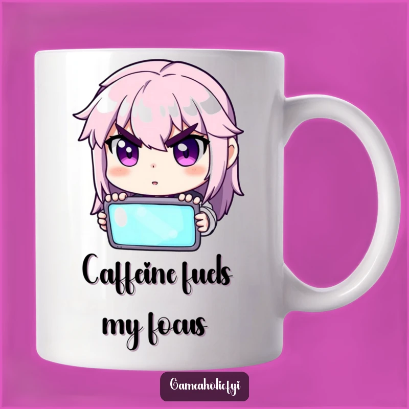 Funny Gamer Mug: Focused Player on Screen, Perfect Gift for Dedicated Gamers