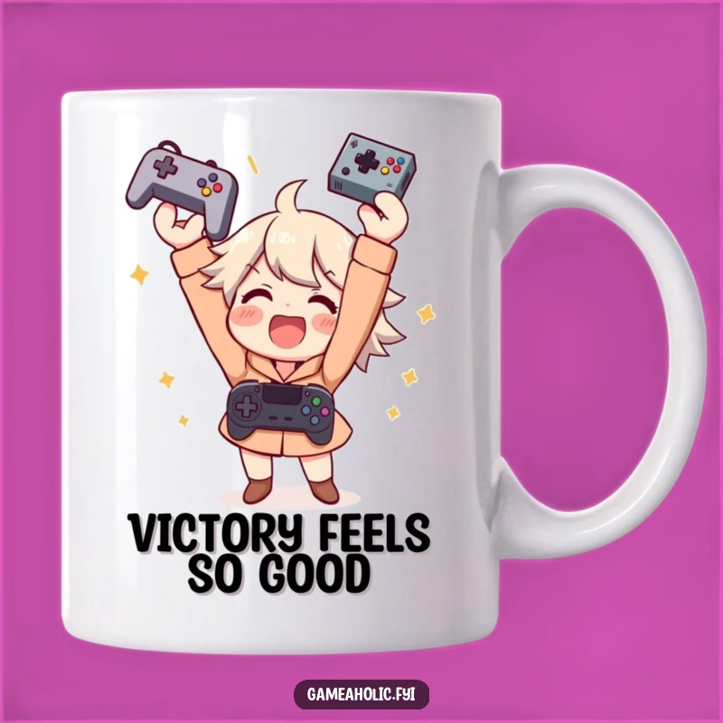 Funny Gamer Victory Mug: Perfect Gift for the Exuberant Player