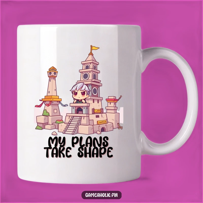 Funny Gamer Mug: Intense Concentration Building Funny Game World Tower - Perfect Gift