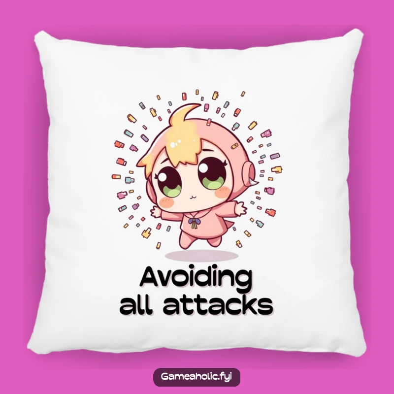 Funny Pixel Bullet Pillow: Cozy Comfort for Your Defensive Zone