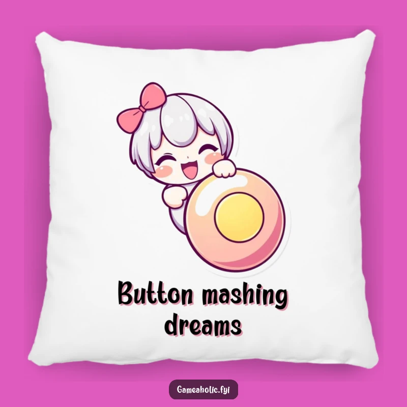 Funny Button Press Pillow: Cute Character Comfort Gift