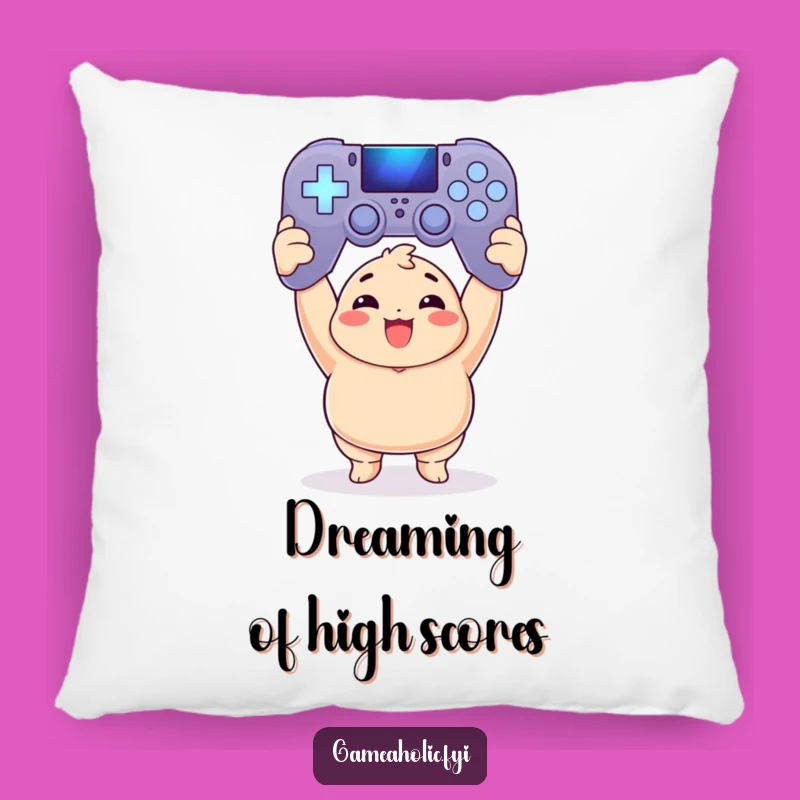 Funny Chubby Gamer Pillow: Cozy Victory Snuggles, Perfect Funny Gift!