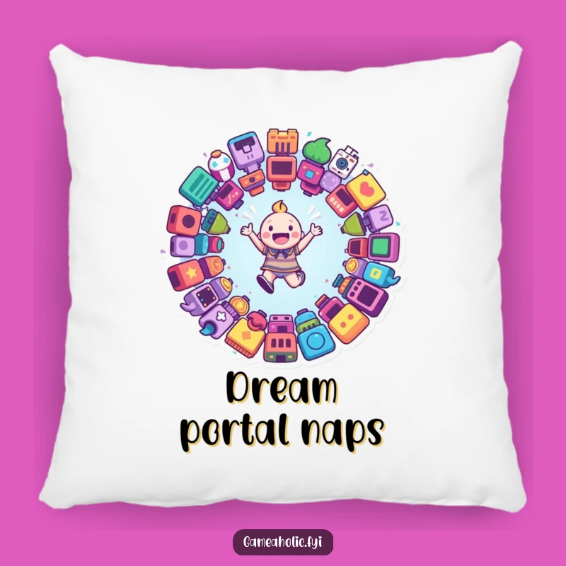 Funny Game Portal Pillow: Happy Character Comfort Gift