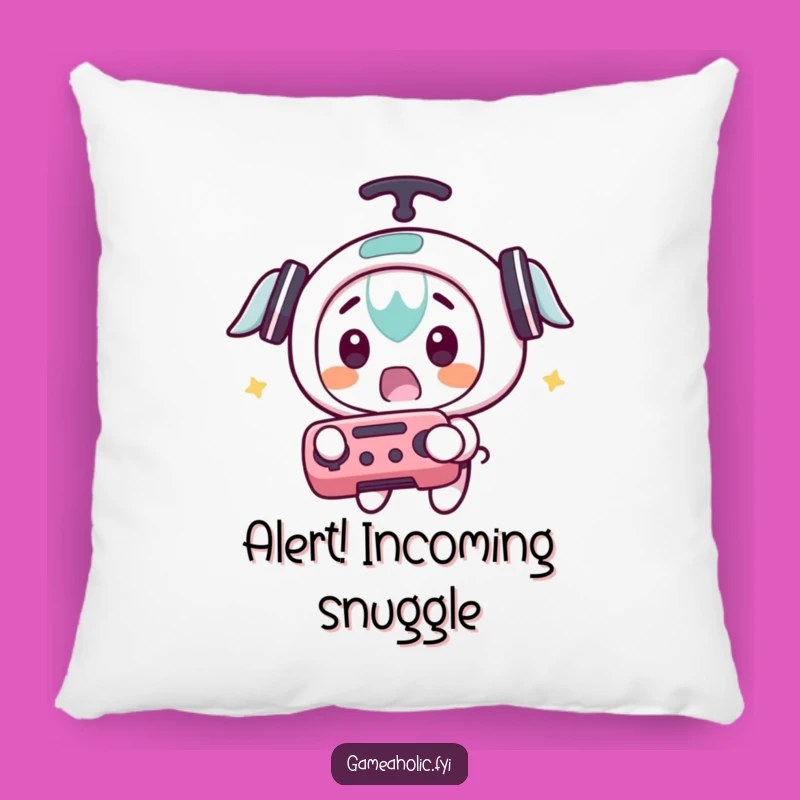 Funny Gamer Pillow: Surprised Controller Catch, Soft Gaming Comfort, Sweet Funny Gift