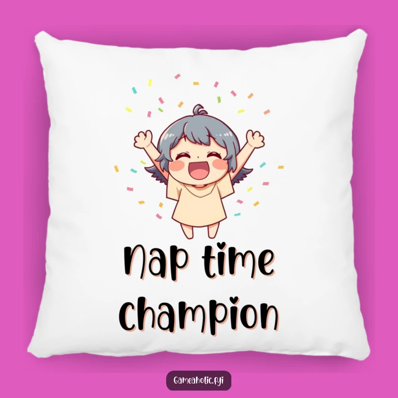 Funny Pillow: Joyful Victory Celebration, Comfy Confetti Pillow Funny Gift
