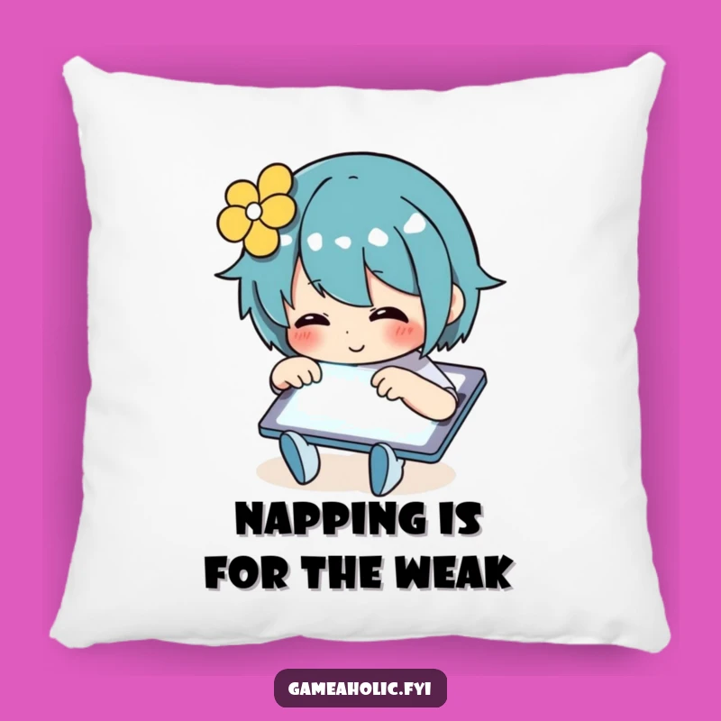 Funny Pillow: Happy Tablet Tapper, Comfy & Hilarious Decor, Ideal Funny Gift