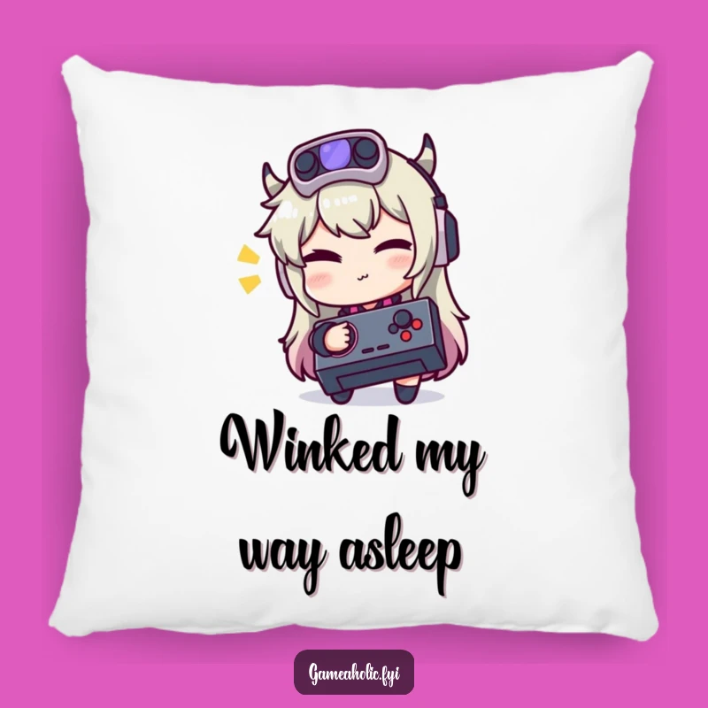 Funny Gamer Pillow: Winking Joystick Design, Comfy Gift for Playful Gamers