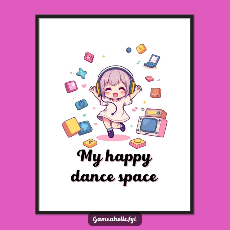 Funny Gamer Digital Art: Instant Dance & Music Vibes - Hilarious Download!