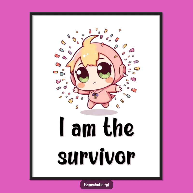 Funny Pixel Bullet Digital Art: Printable Retro Action for Your Space