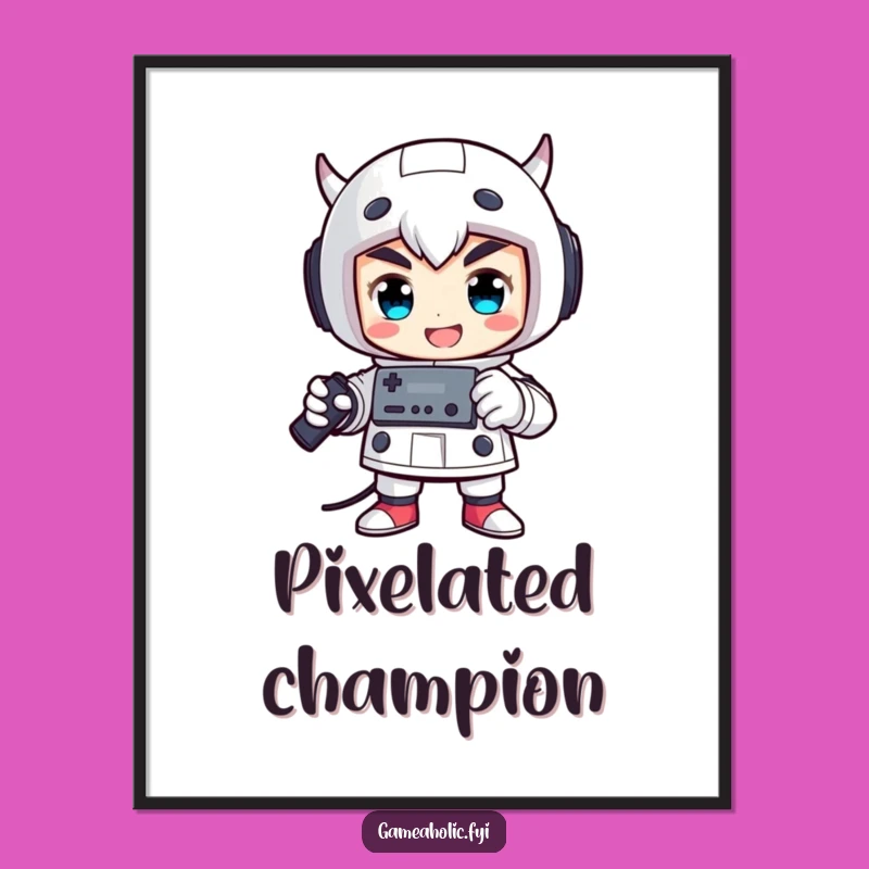 Funny Victorious Gamer Digital Art: Celebrate Wins with Controller Pose Gift