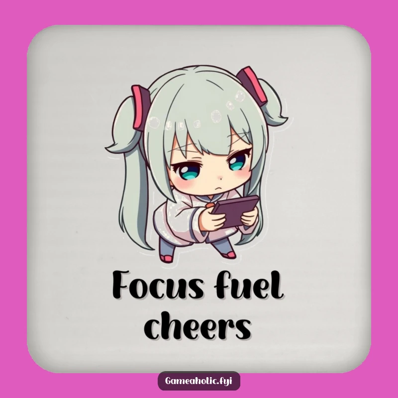 Funny Engrossed Gamer Coaster: Protect Surfaces with Intense Focus, Great Gift