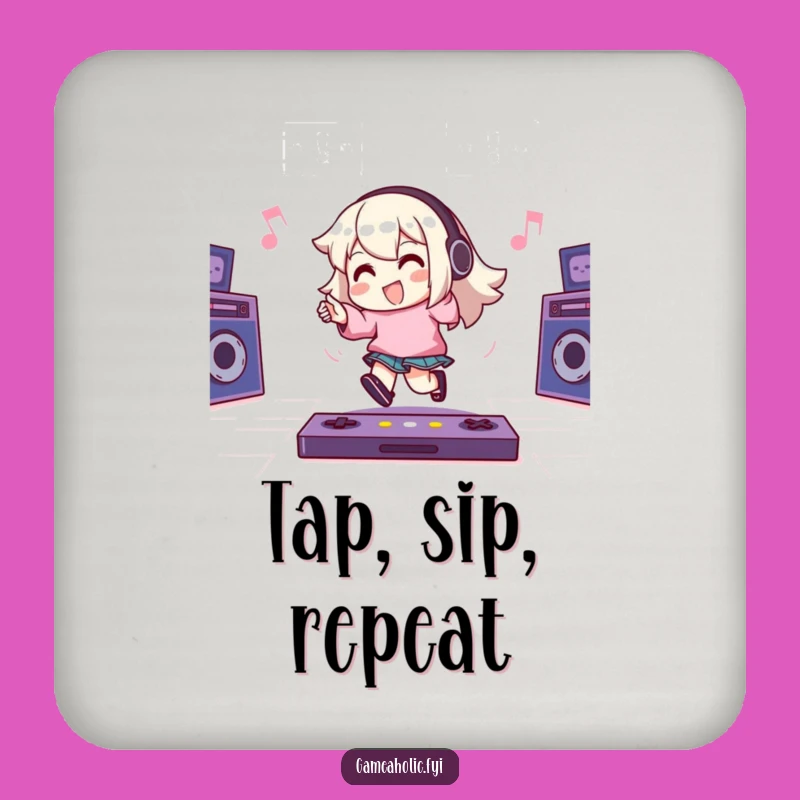 Funny Gamer Coaster - Tapping Foot Character, Energetic Beats, Hilarious Bar Gift!