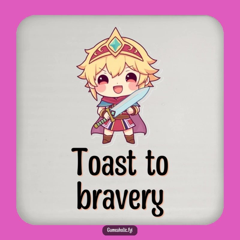 Funny Hero Coaster: Proud Wielder, Sparkling Drink Protection, Small Funny Gift