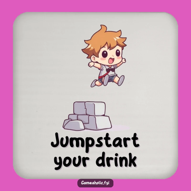 Funny Pixel Obstacle Leap Coaster - Protect Surfaces with Abstract Style