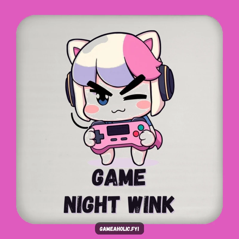 Funny Mischief Gamer Coaster: Protect Surfaces with a Sly Wink, Great Gift