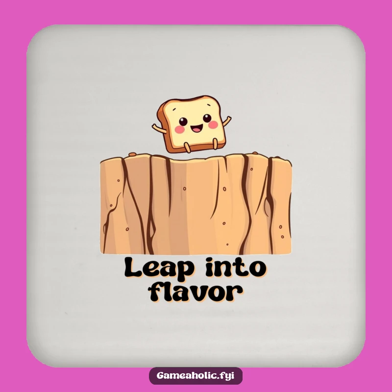 Funny Toast Leap Coaster - Whimsical Gift for Breakfast Tables