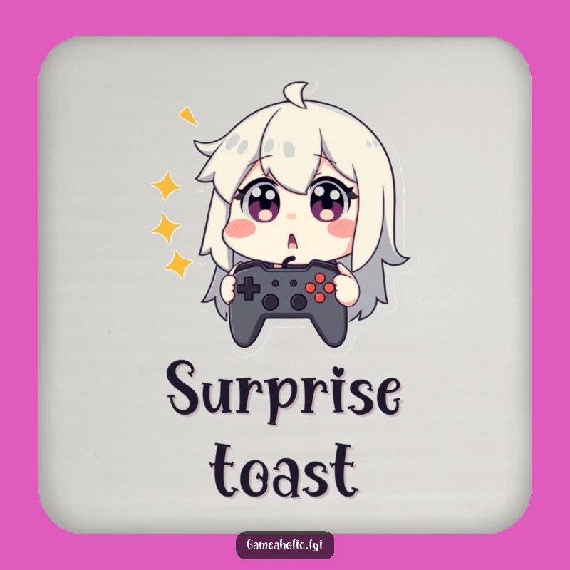 Funny Gamer Coaster: Protect Surfaces from Shocking Spills