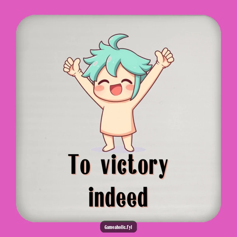 Funny Drink Coaster: Victory Dance Design, Celebrate Every Sip, Perfect Funny Gift