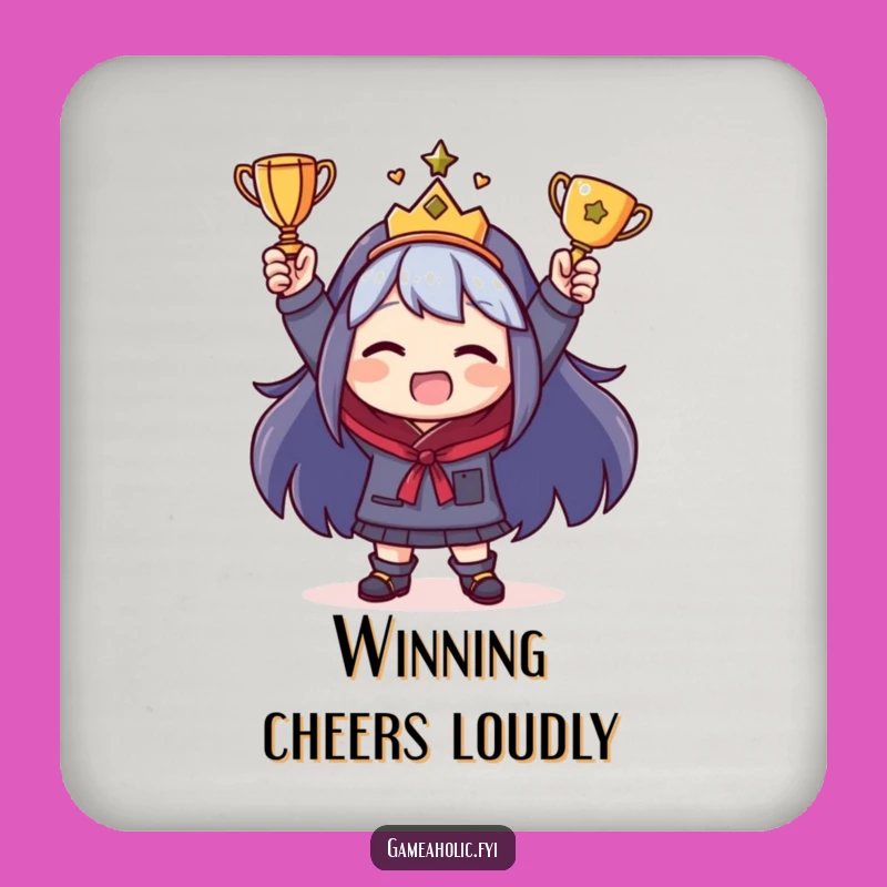 Funny Victory Coaster: Protect Your Surfaces with Hilarious Trophy Charm!