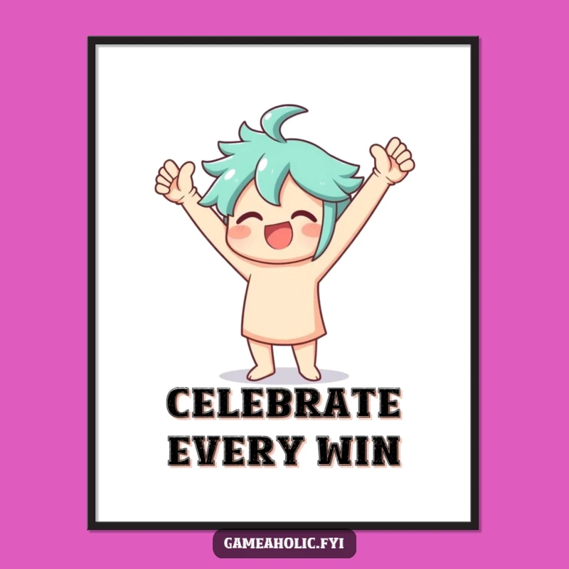 Funny Poster: Victory Dance Celebration, Dynamic Art for Winners, Perfect Funny Gift