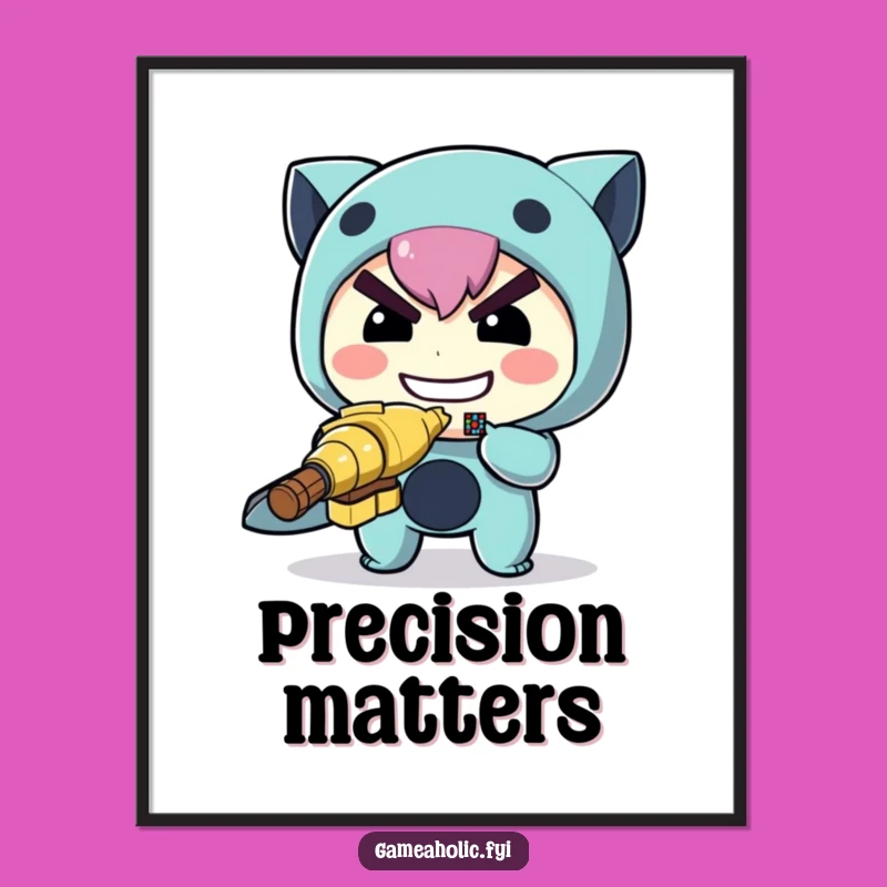 Funny Archer Poster: Pixel Target Art, a Determined & Hilarious Gift!