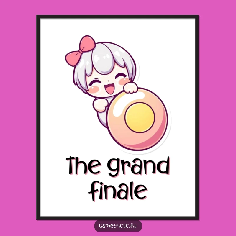 Funny Button Mash Art Print: Cute Character Gaming Poster Gift