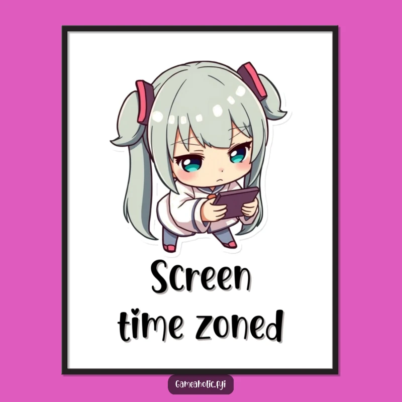 Funny Engrossed Gamer Poster: Hilarious Wall Art for Your Gaming Room, Great Gift