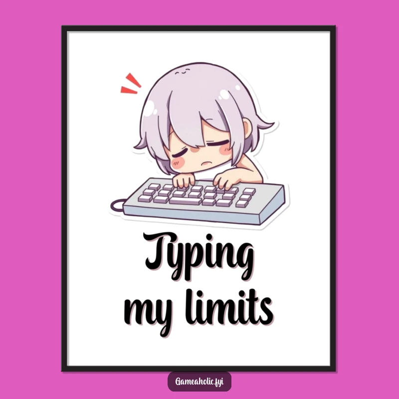 Funny Keyboard Overload Poster: Relatable Art for Your Wall