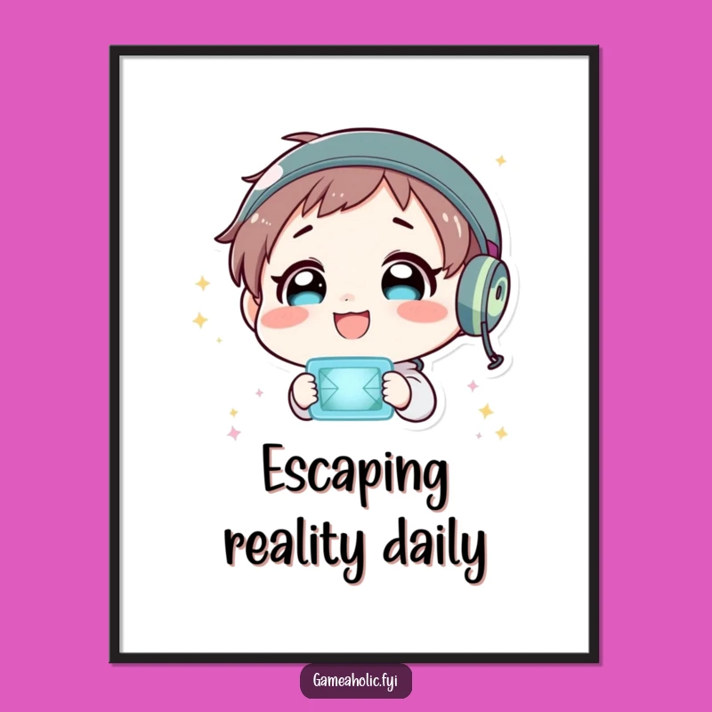 Funny Virtual World Art Poster: Flashing Screen Delight for Walls