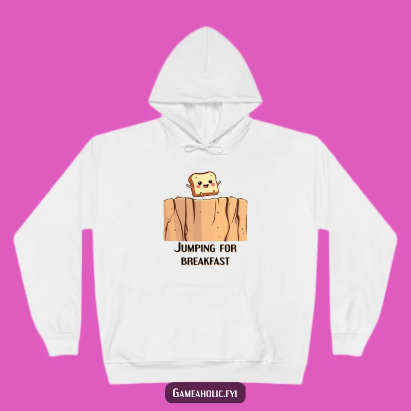 Funny Toast Leap Hoodie - Cozy Gift for Breakfast Adventurers