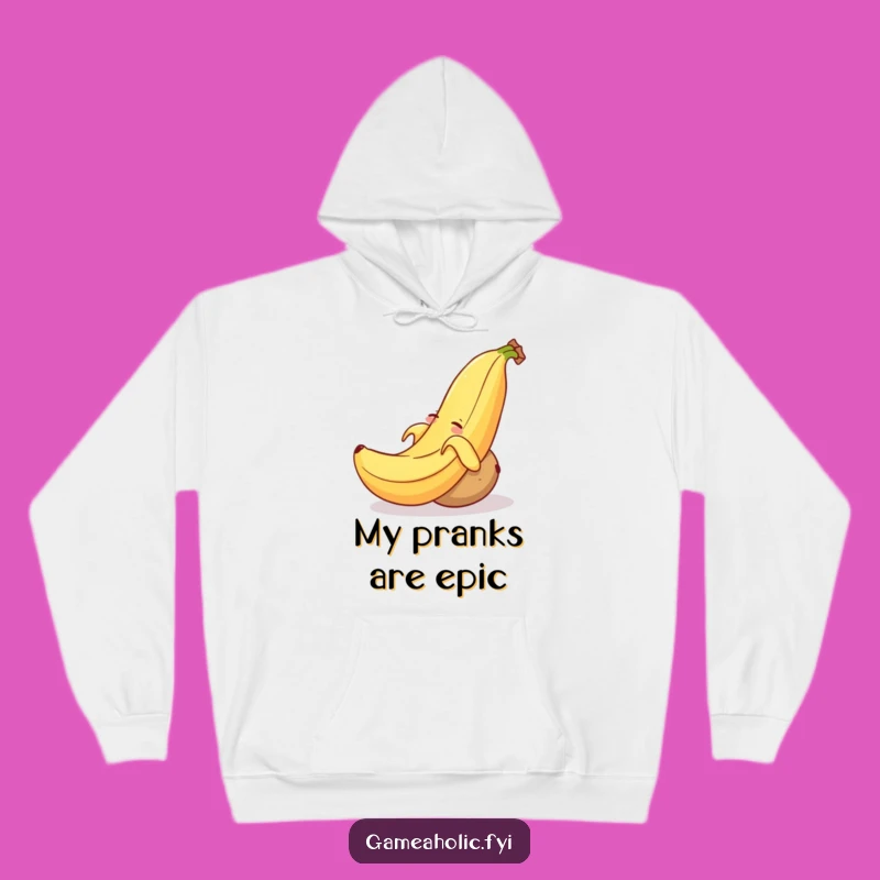 Cozy Funny Banana Peel Potato Hoodie: Warm Up with Slapstick Humor, Great Gift!