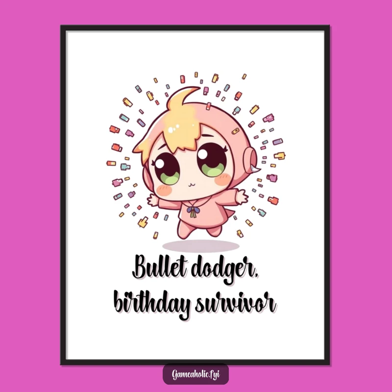 Funny Free Printable Wall Art: Pixel Dodge Decor, DIY Downloadable Gift!