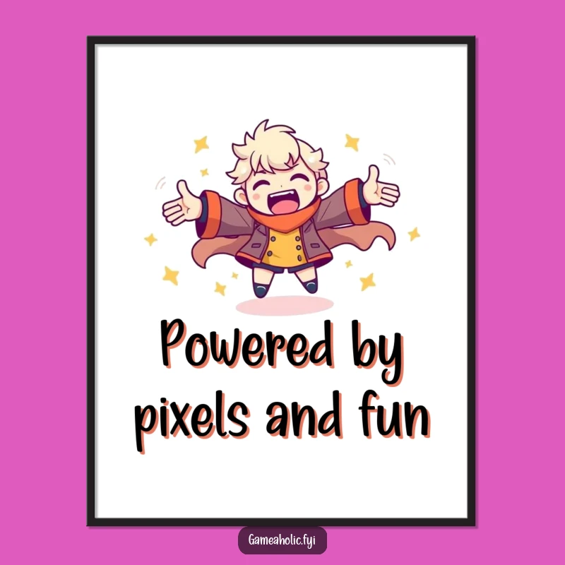 Free Printable Gamer Wall Art: Funny Energy Burst Downloadable Decor