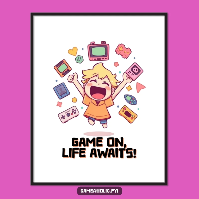 Free Printable Gamer Wall Art: Wild Cheers, Game Icons, Funny Downloadable Decor