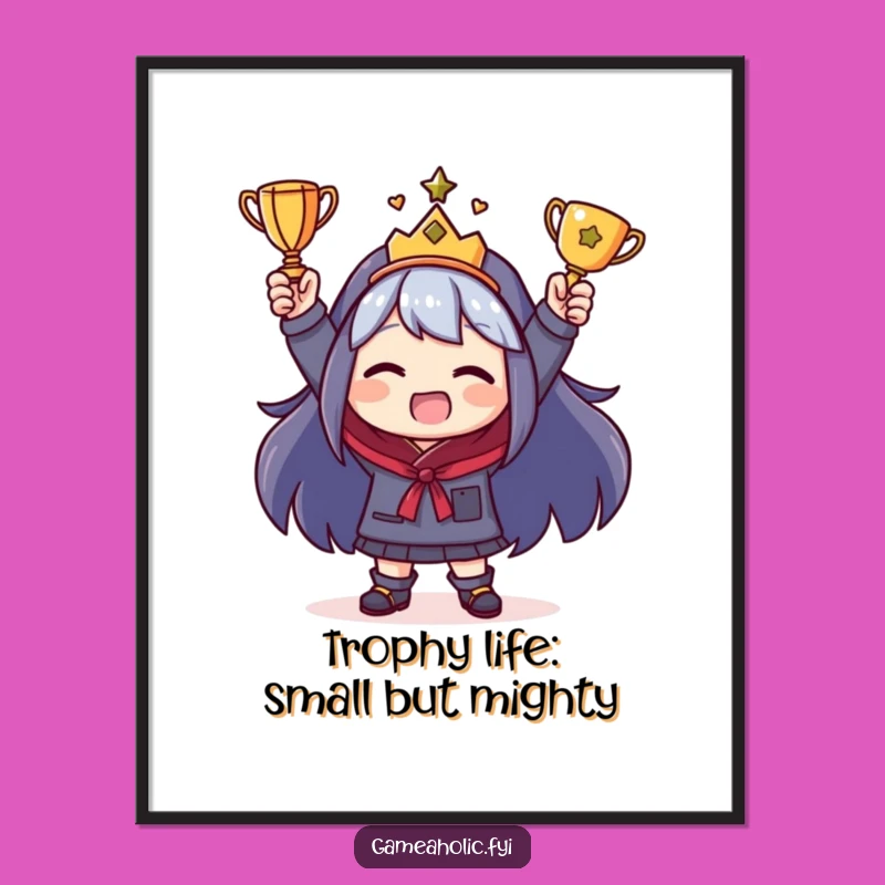 Free Printable Wall Art: Funny Trophy Winner Character, Hilarious Downloadable Decor