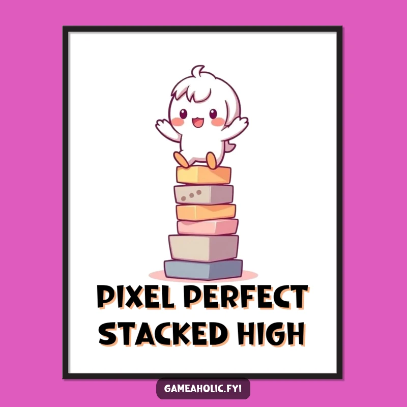 Free Printable Wall Art: Pixel Stacker Decor Downloadable