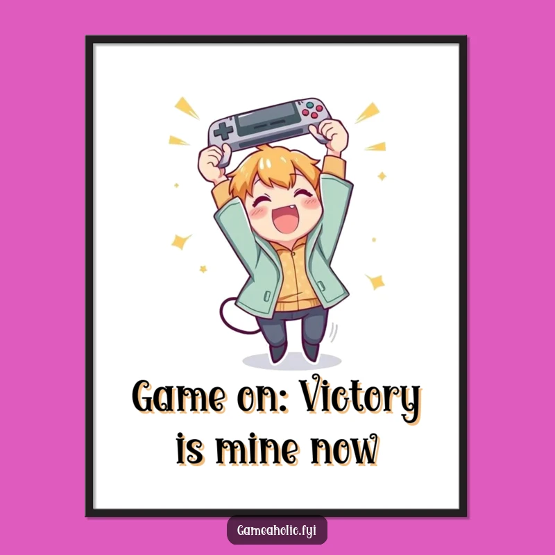 Funny Free Printable Wall Art: Gamer Character - Victory Vibes DIY Decor!