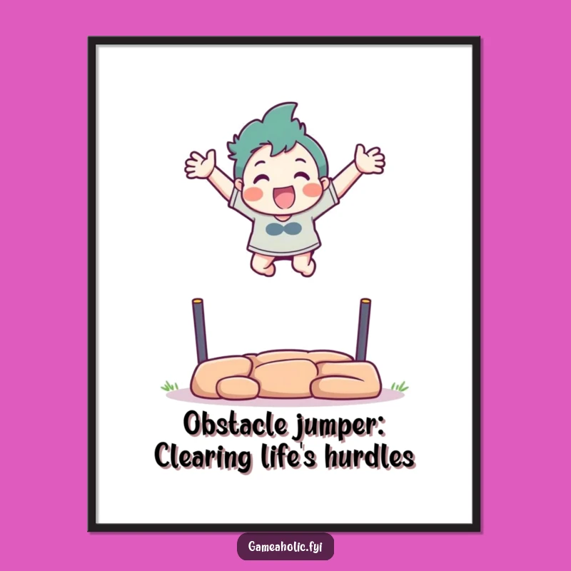 Funny Free Printable Wall Art: Leaping Character - Triumph! DIY Decor!