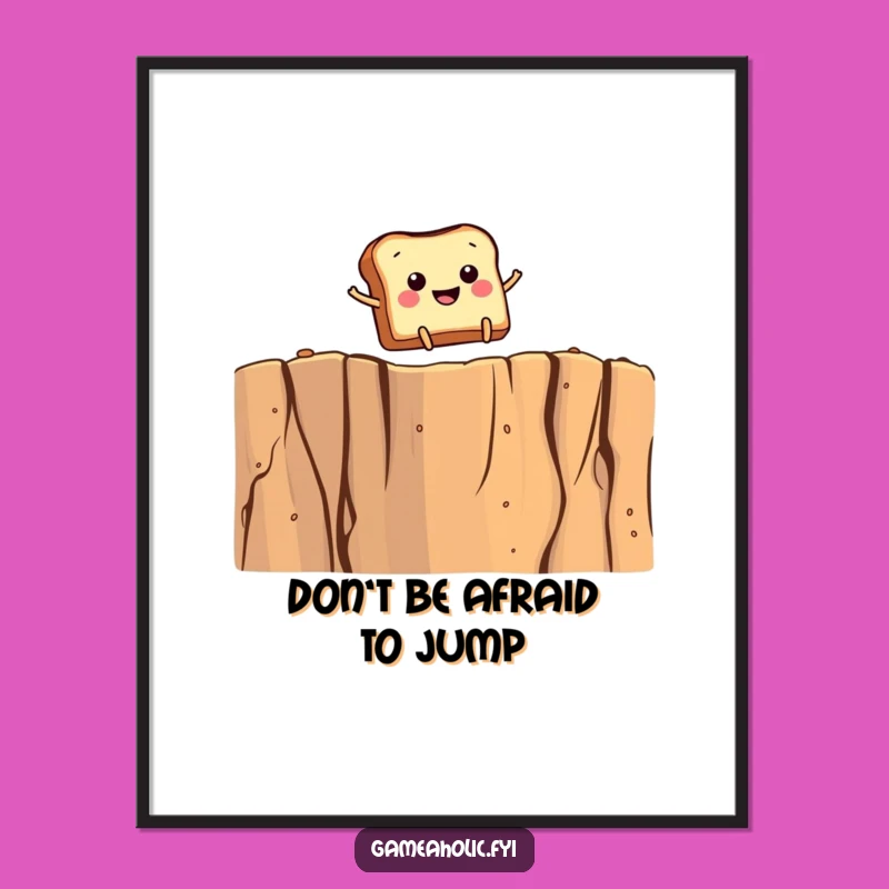 Funny Free Printable Wall Art: Toast's Bold Leap - Whimsical Downloadable Decor!