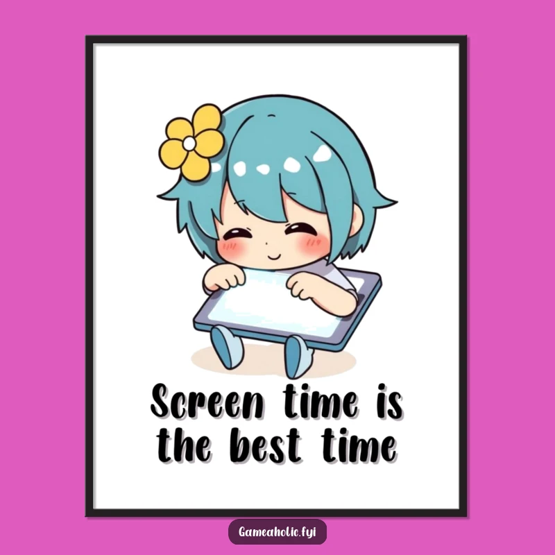 Funny Free Printable Wall Art: Tablet Tapper, Downloadable Decor for Tech Lovers