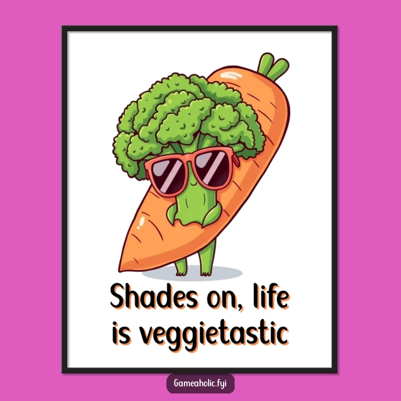 Funny Free Printable Wall Art: Broccoli's Cool Hideout - Whimsical Downloadable Decor!