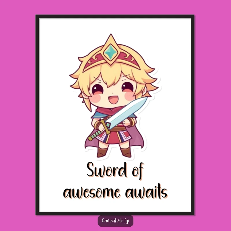 Funny Free Printable Wall Art: Proud Gamer Hero Artwork, Downloadable