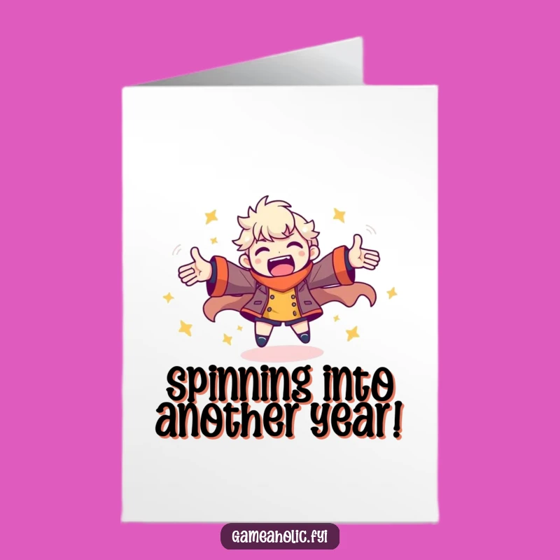 Free Printable Gamer Birthday Card: Funny Energy Burst Downloadable Gift