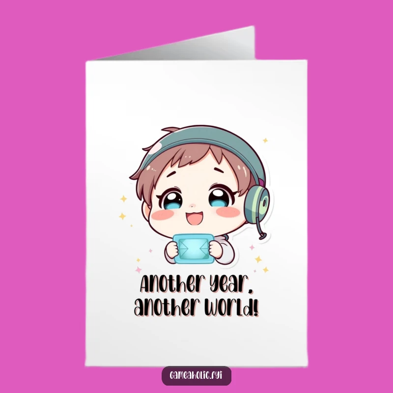 Free Printable Gamer Birthday Card: Funny Virtual World Delight Downloadable